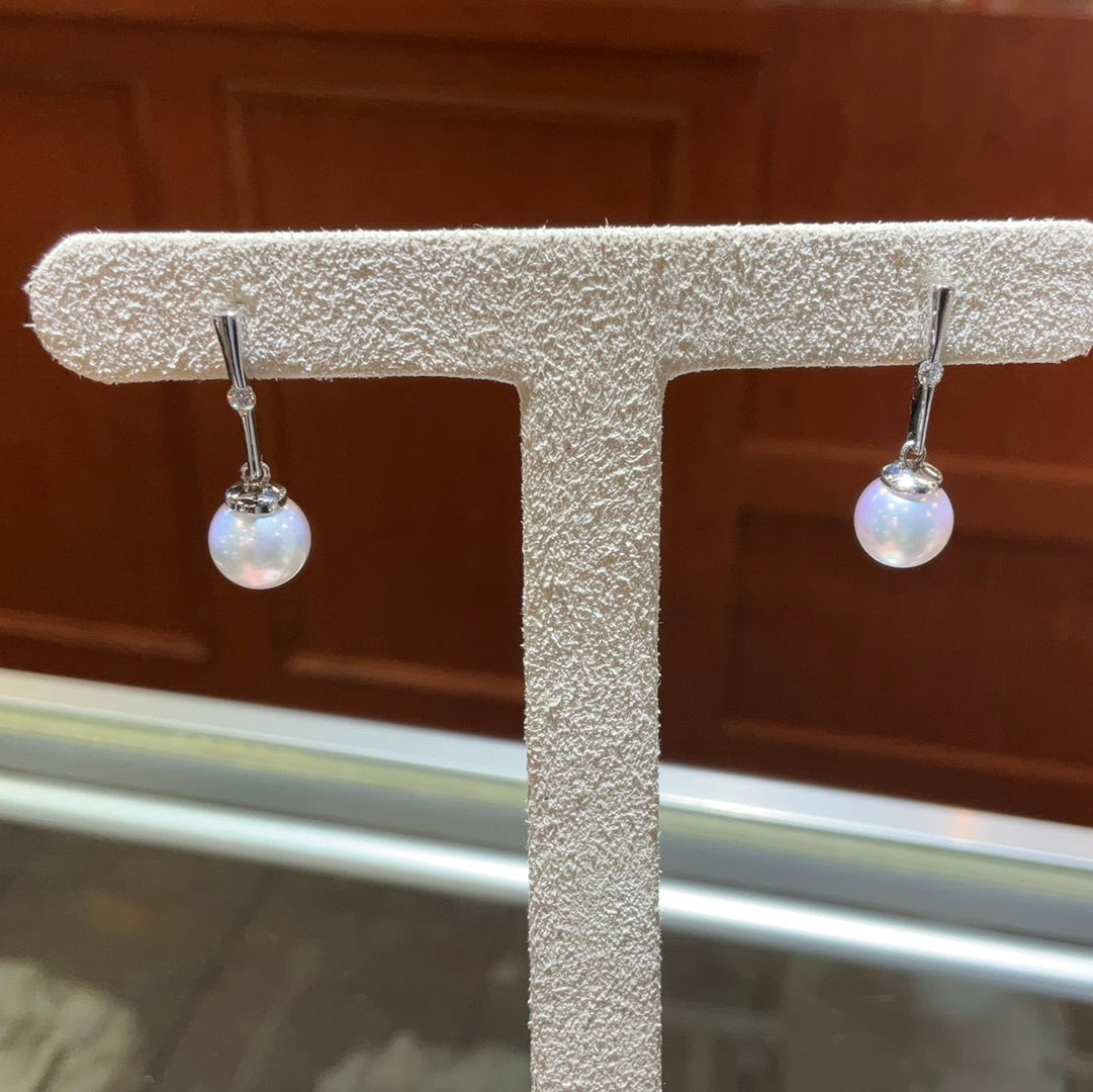 14Kw Cult Pearl/Dia .06ct