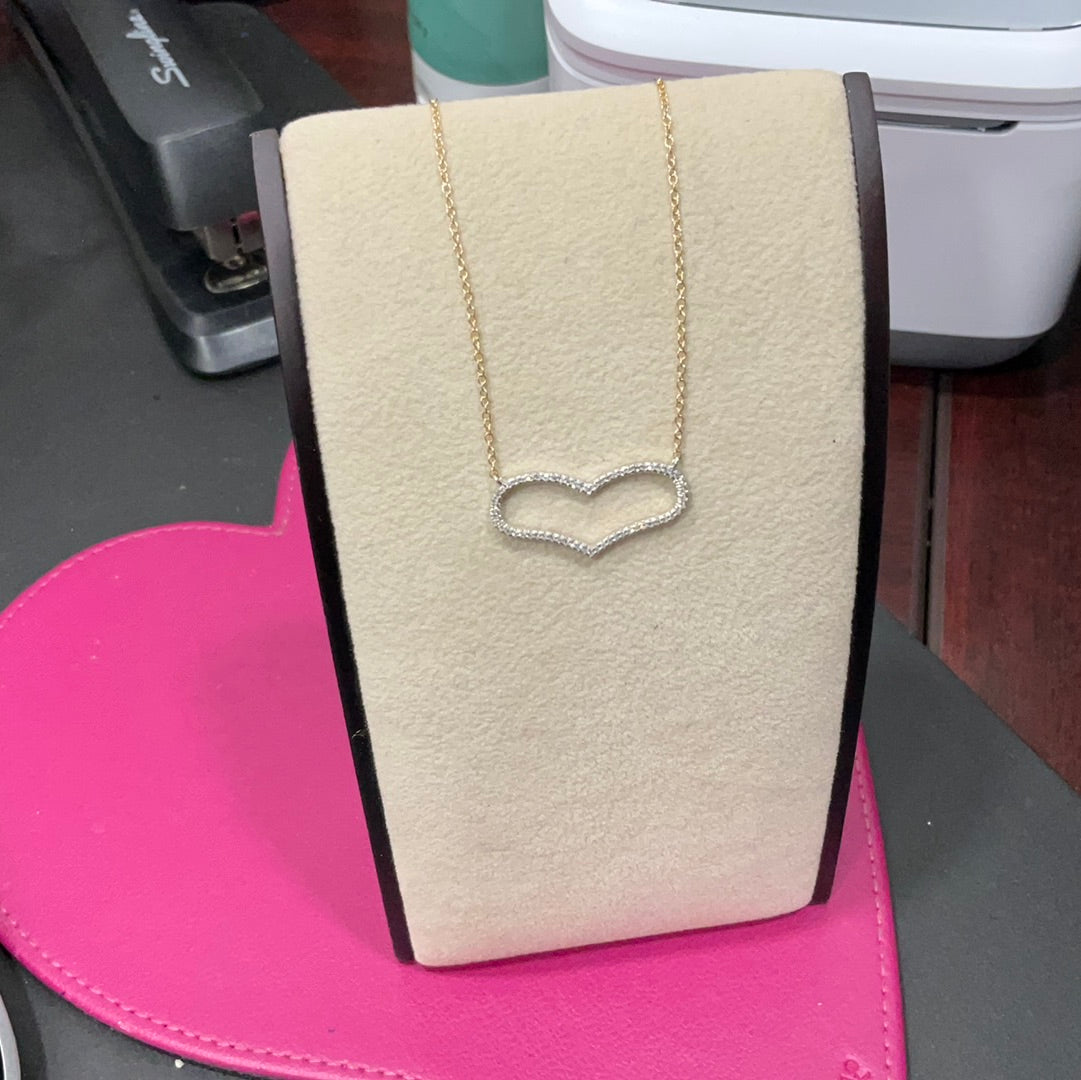 14KT .19 Diamond Heart Pendant
