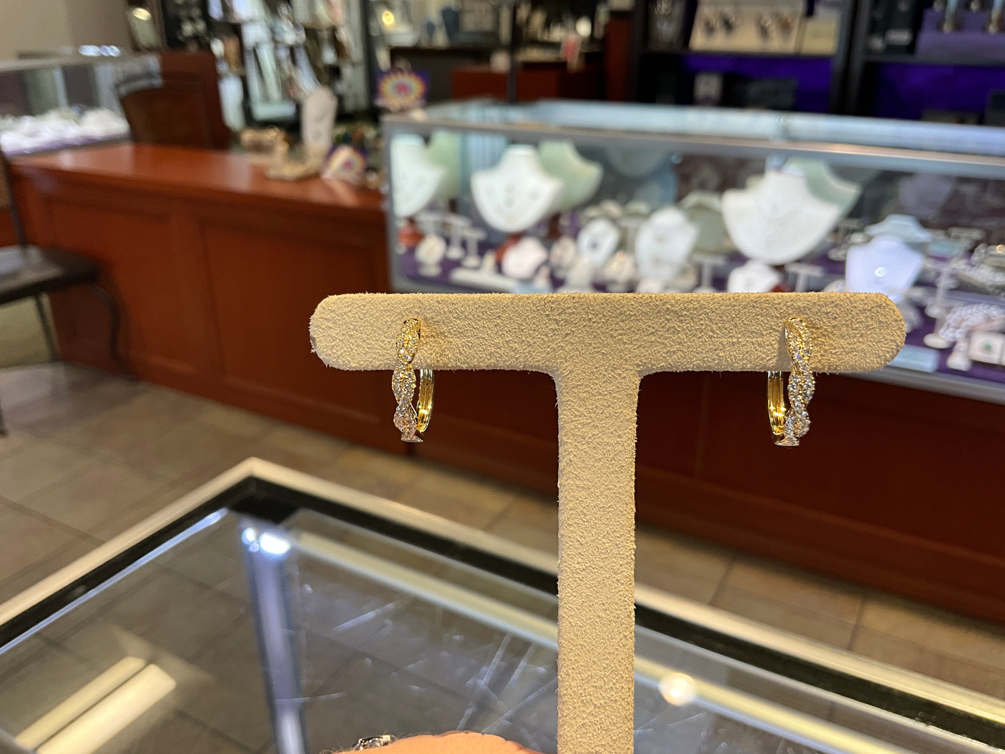 14KY Diamond .38CT Earrings