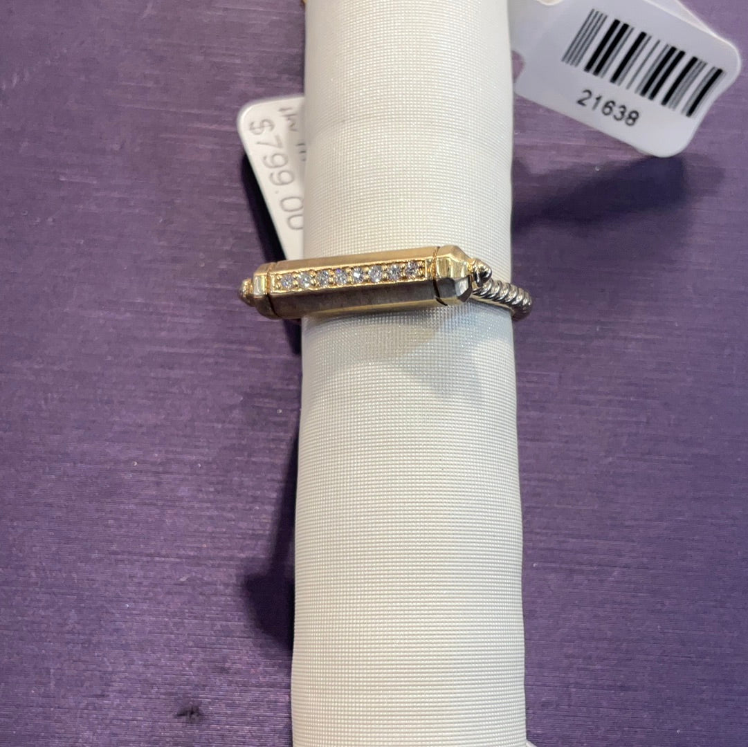 14ky .07TW Dia Bar Ring