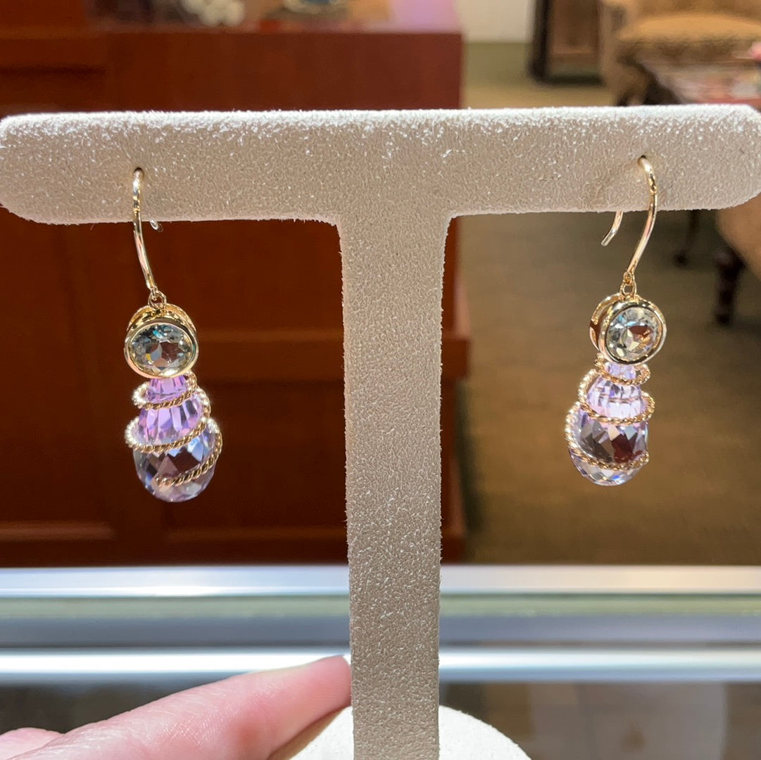 14k Amethyst Earrings