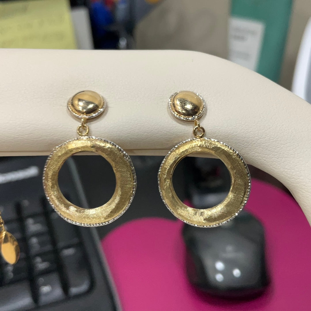 14k Y/W Earrings