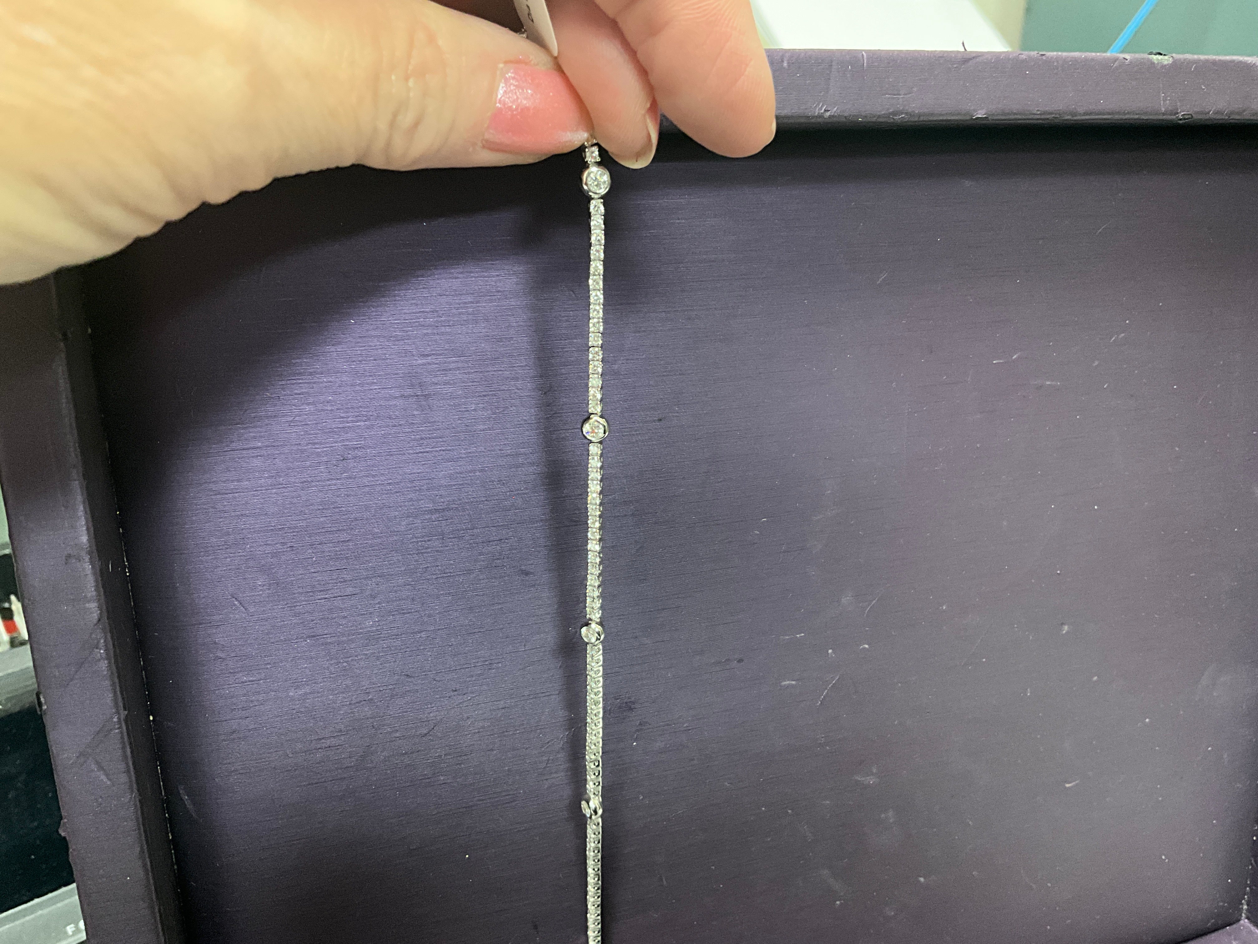 14KW .77 Diamond Bezel Bracelet