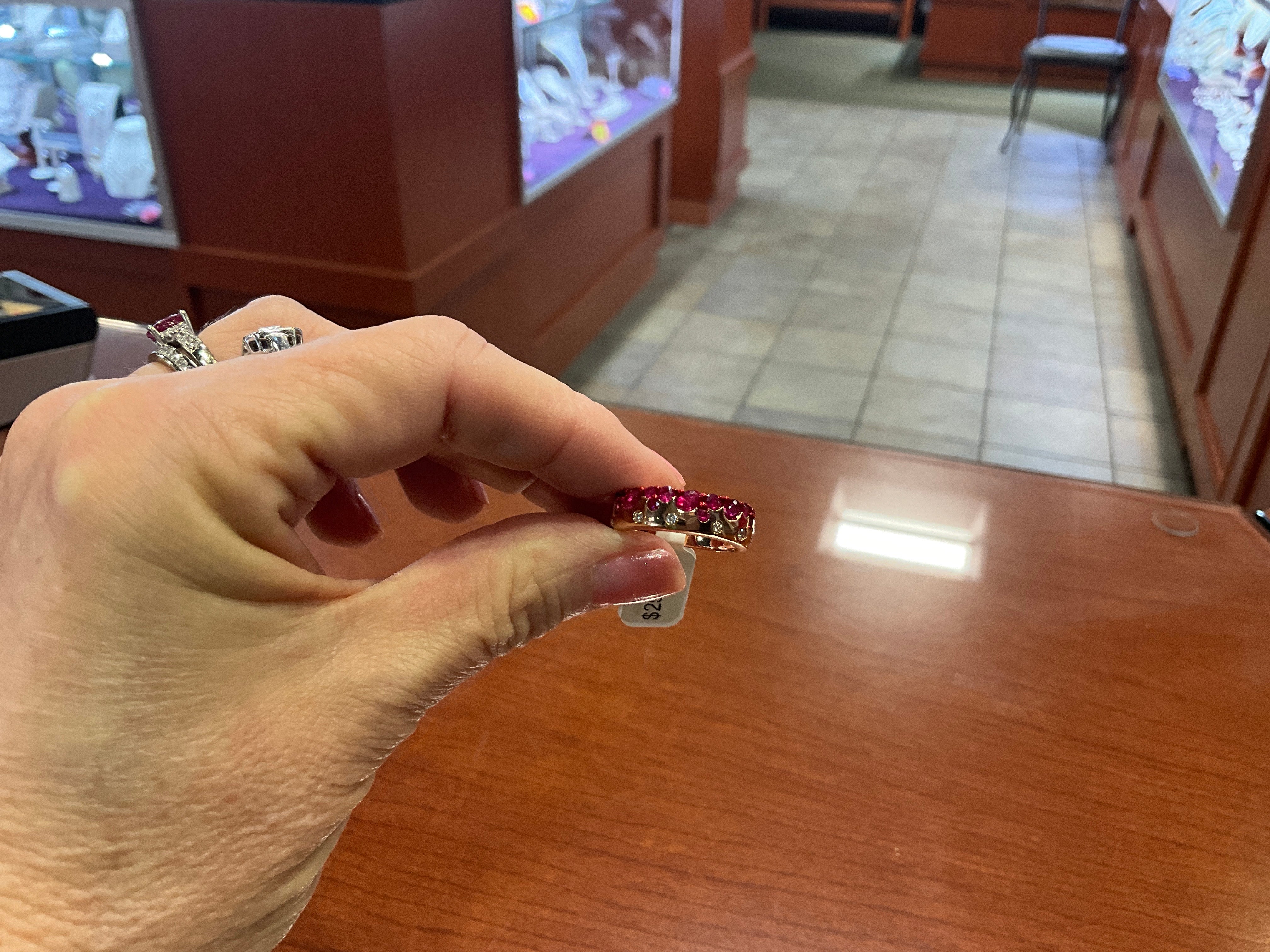 14KR 1.19 Ruby/.12 Diamond Ring