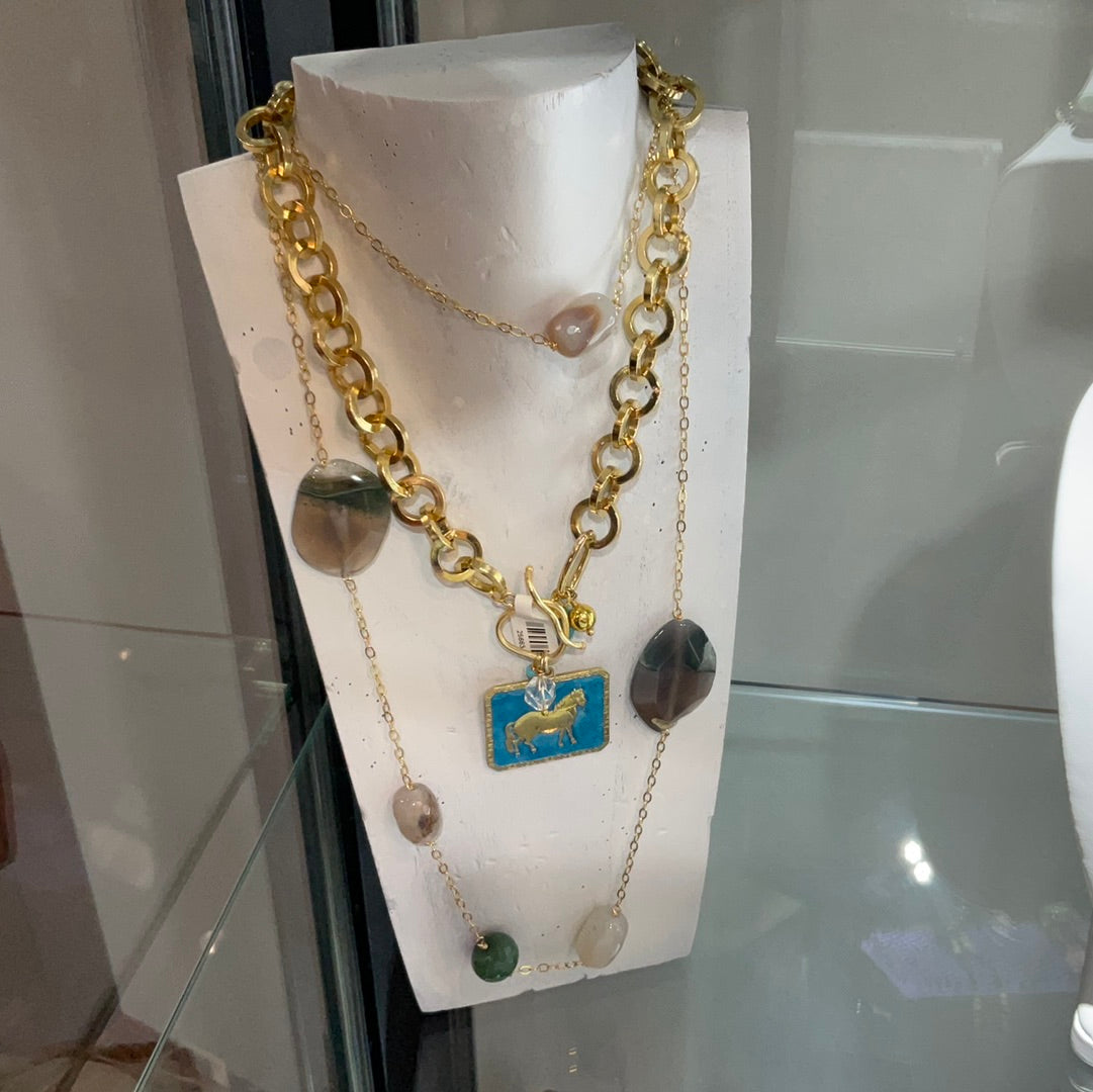 14kt plated Agate