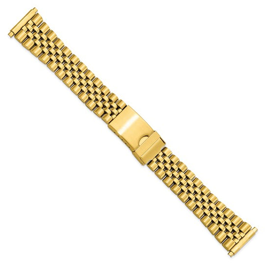 Gilden 18, 20, 22mm Long Jubilee-style IP-Plated Stainless Steel Watch Band