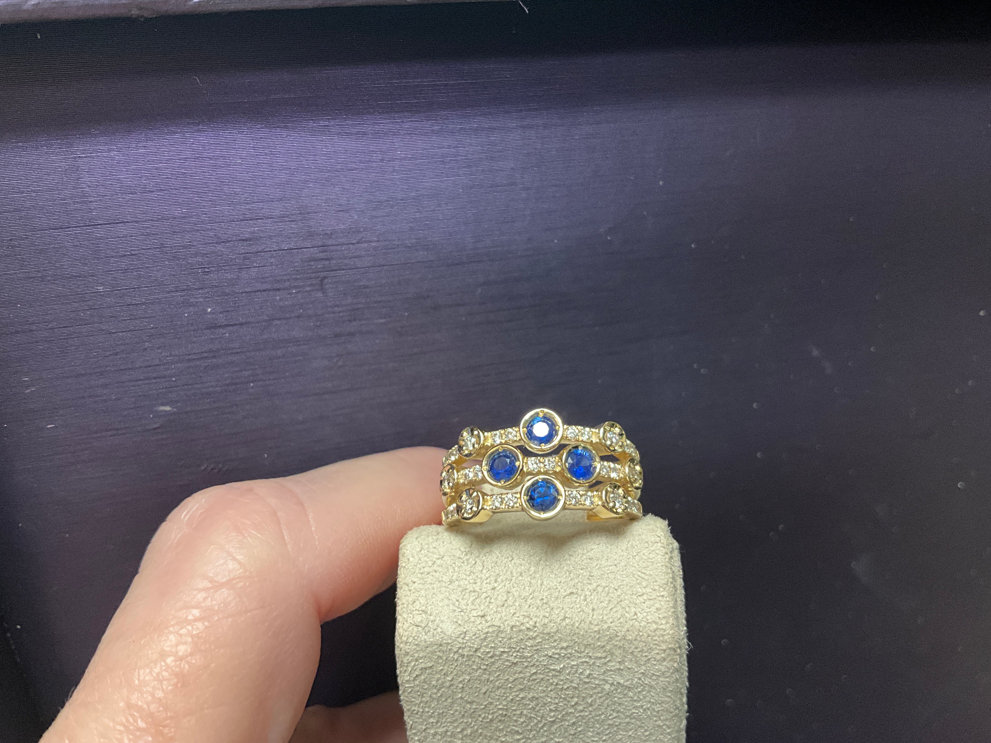 14KY .50 Sapphire/.33 Diamond Ring
