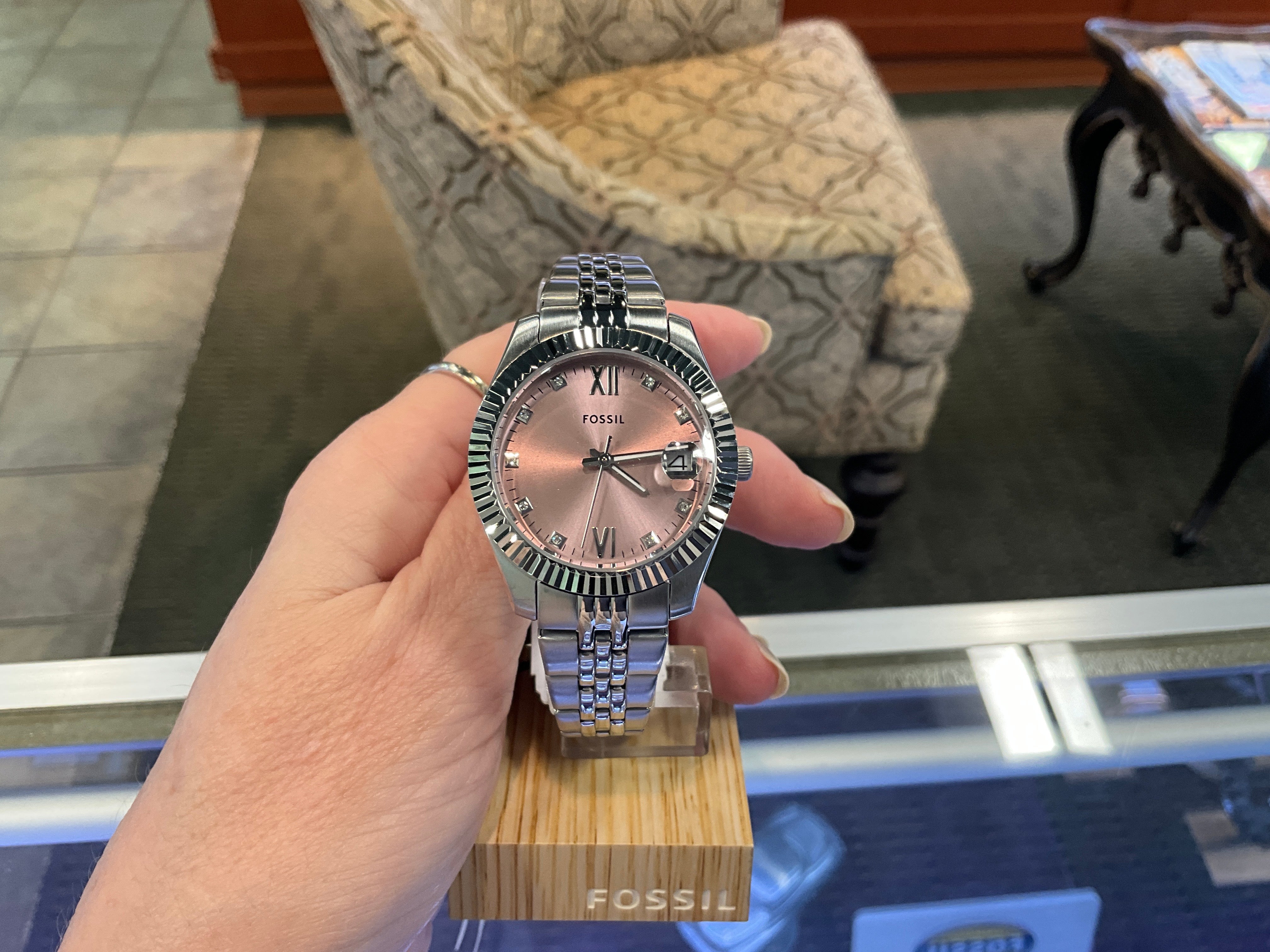 Scarlette Three-Hand Date Stainless Steel Watch
