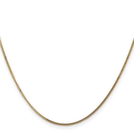 14K 18 inch 1.3mm Curb with Spring Ring Clasp Pendant Chain
