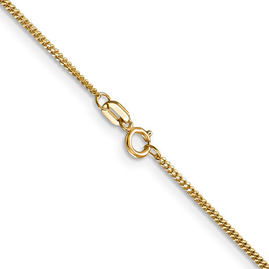 14K 16 inch 1.3mm Curb with Spring Ring Clasp Pendant Chain