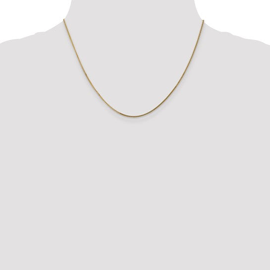 14K 18 inch 1.3mm Curb with Spring Ring Clasp Pendant Chain