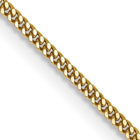 14K 18 inch 1.3mm Curb with Spring Ring Clasp Pendant Chain