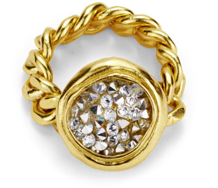 Kristal Dome Figaro Ring