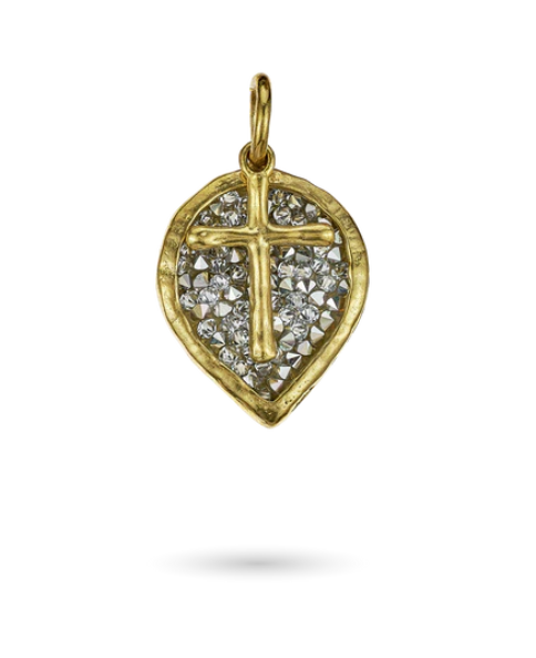 Lotus Cross Kristal Pendant