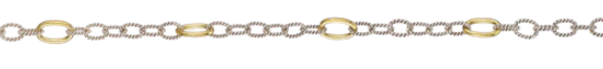 Twisted Link with Brass Rings Chain - 20"