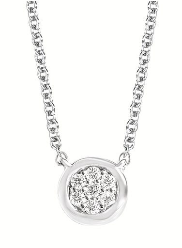.05 Ctw. Diamond Necklace In Sterling Silver
