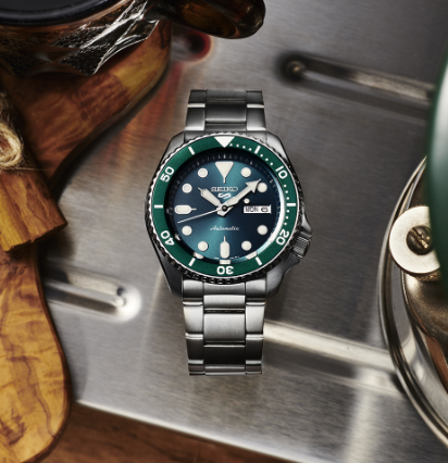 Seiko 5 Sports SS Automatic Green Dial