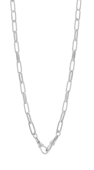 Twisted Link Everything Necklace - Sterling Silver