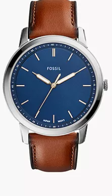 The Minimalist Slim Three-Hand Light Brown Leather Watch