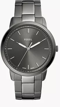 The Minimalist Three-Hand Smoke Stainless Steel Watch