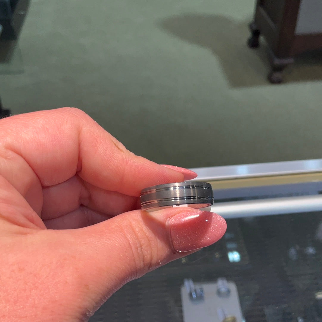 Tungsten 7mm Grooves Satin/Pol-10