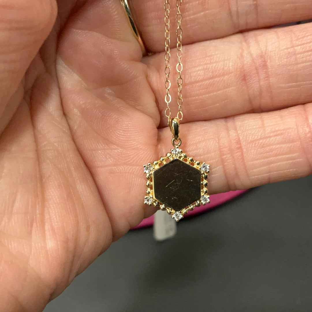 14ky .13 diamond pendant