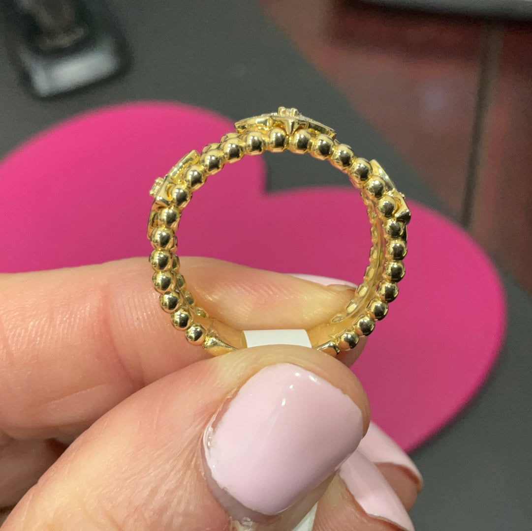 14ky milgrain ring Dia .47