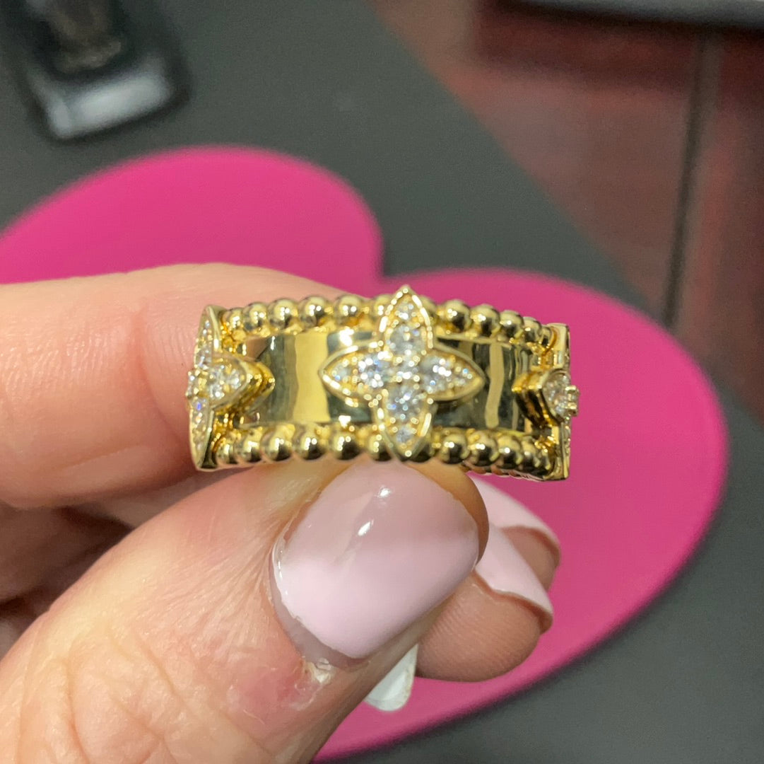 14ky milgrain ring Dia .47