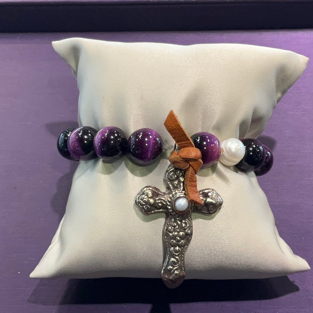 Tigers Eye & Cross